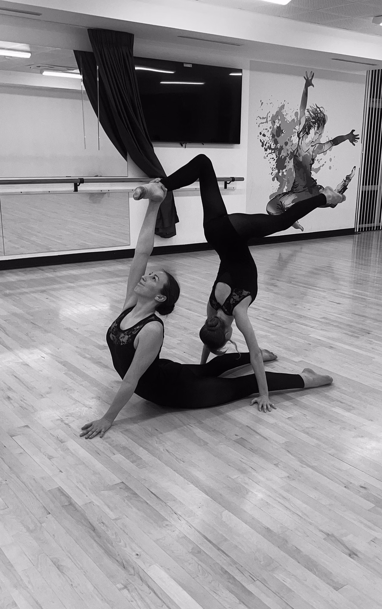 Acro training in studio